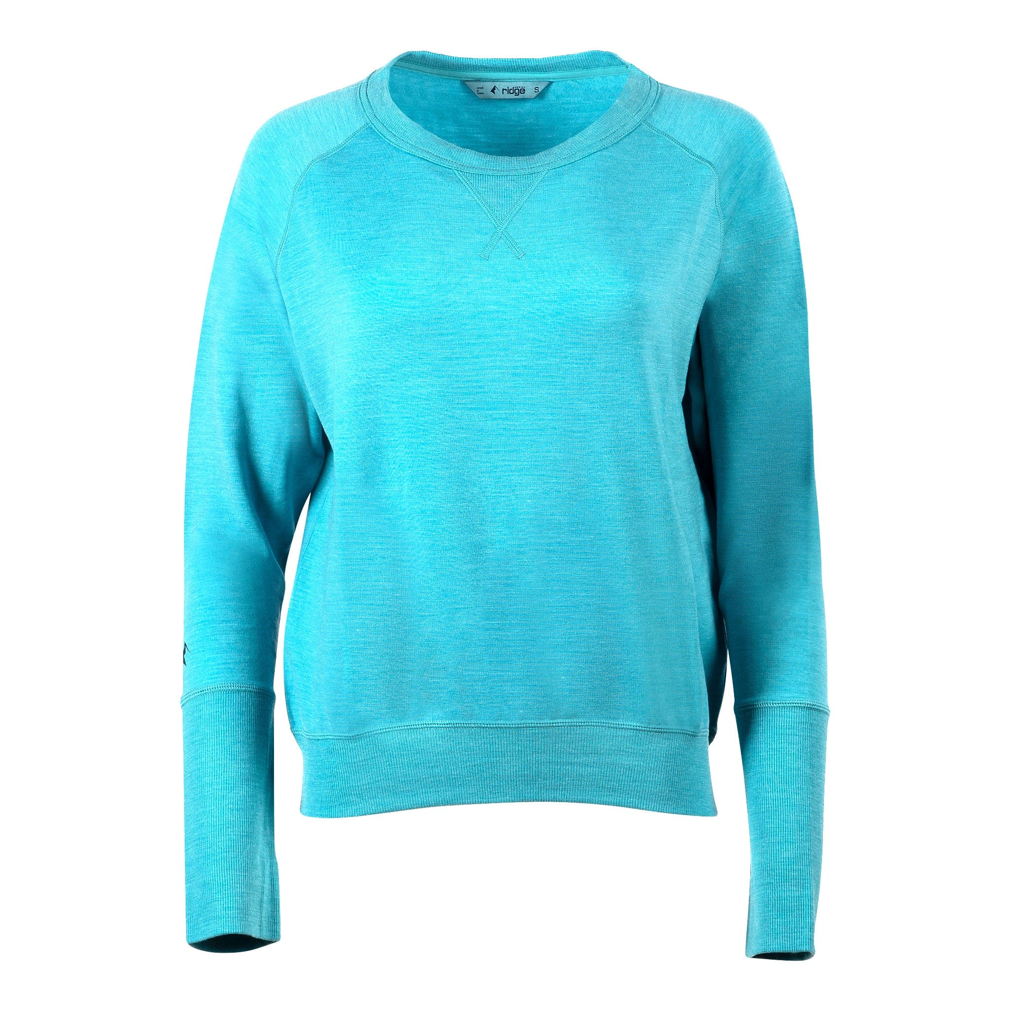 Mineral Blue Women's Natural Tencel Merino Wool Crew Sweatshirt