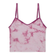 Women's Merino Wool Bralette in Wild Rose Tie-Dye