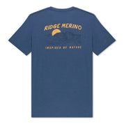 Ridge Merino Journey Pocket Tee with a custom inspired by nature graphic on the back