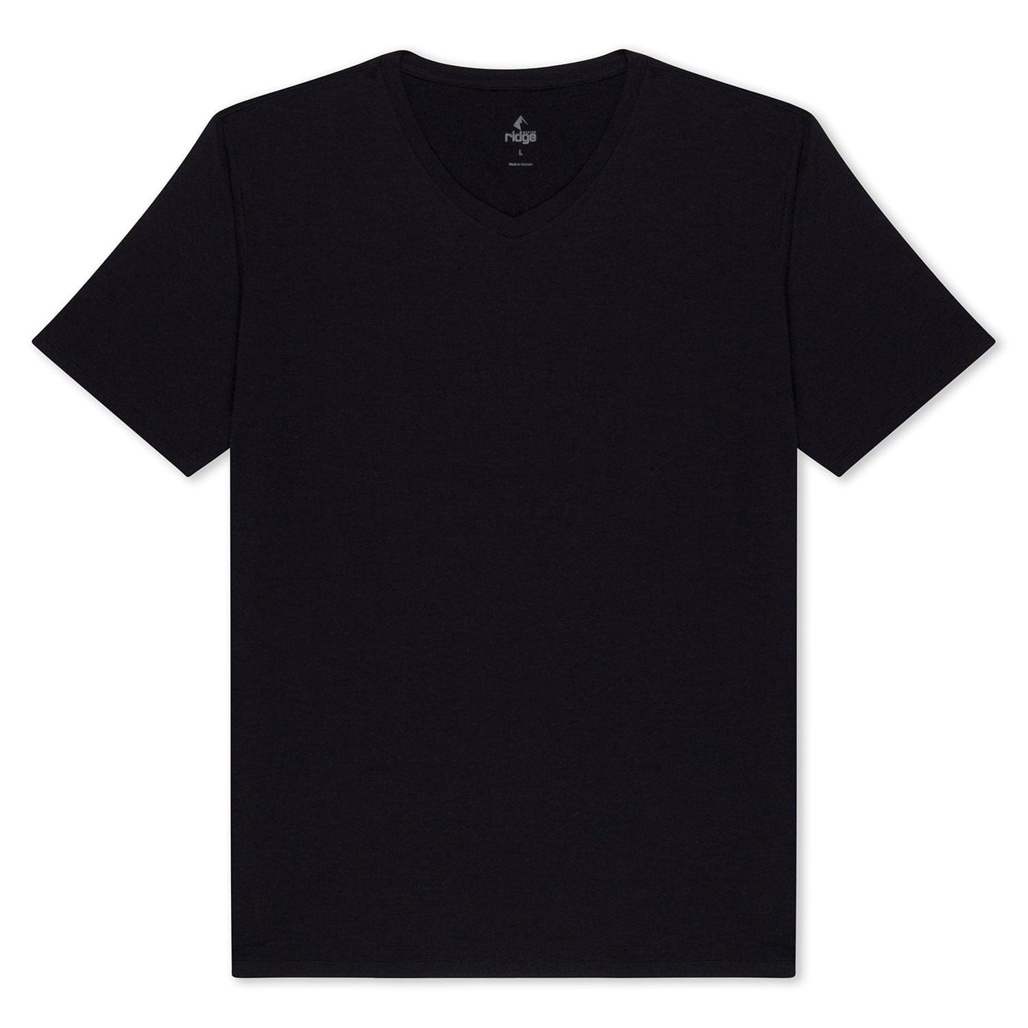 Men's Journey V-Neck Merino Wool T-Shirt in Black