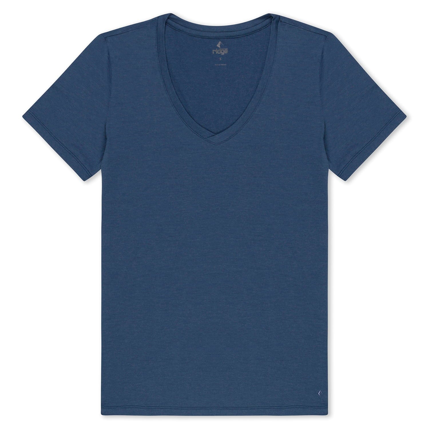 Wander V-Neck Merino Tee in Vintage Indigo