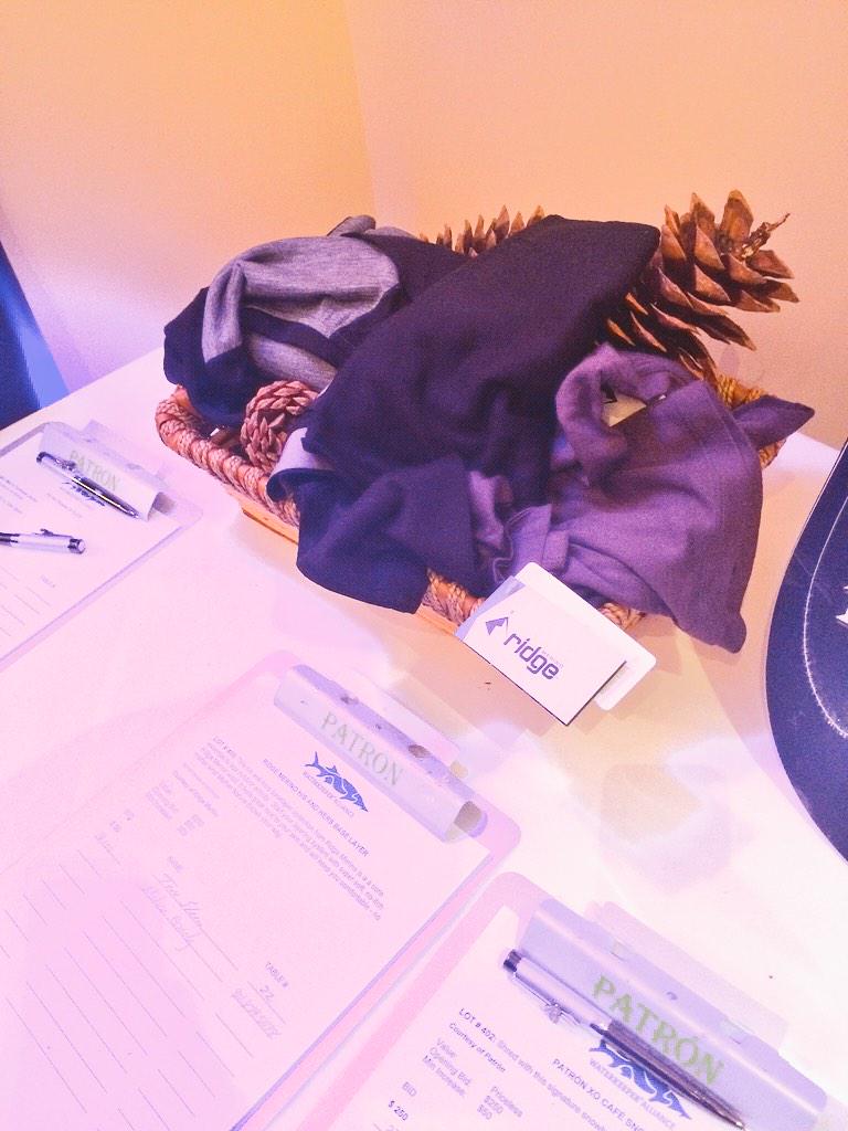 Ridge gear at the Waterkeeper event's giveaway