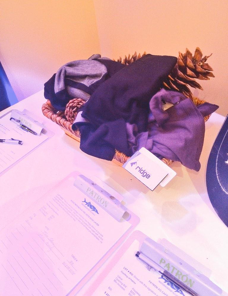 Ridge gear at the Waterkeeper event's giveaway