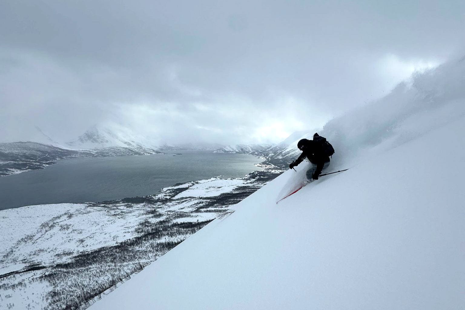Jeff Russell skiing in Norway's Lyngen Alps