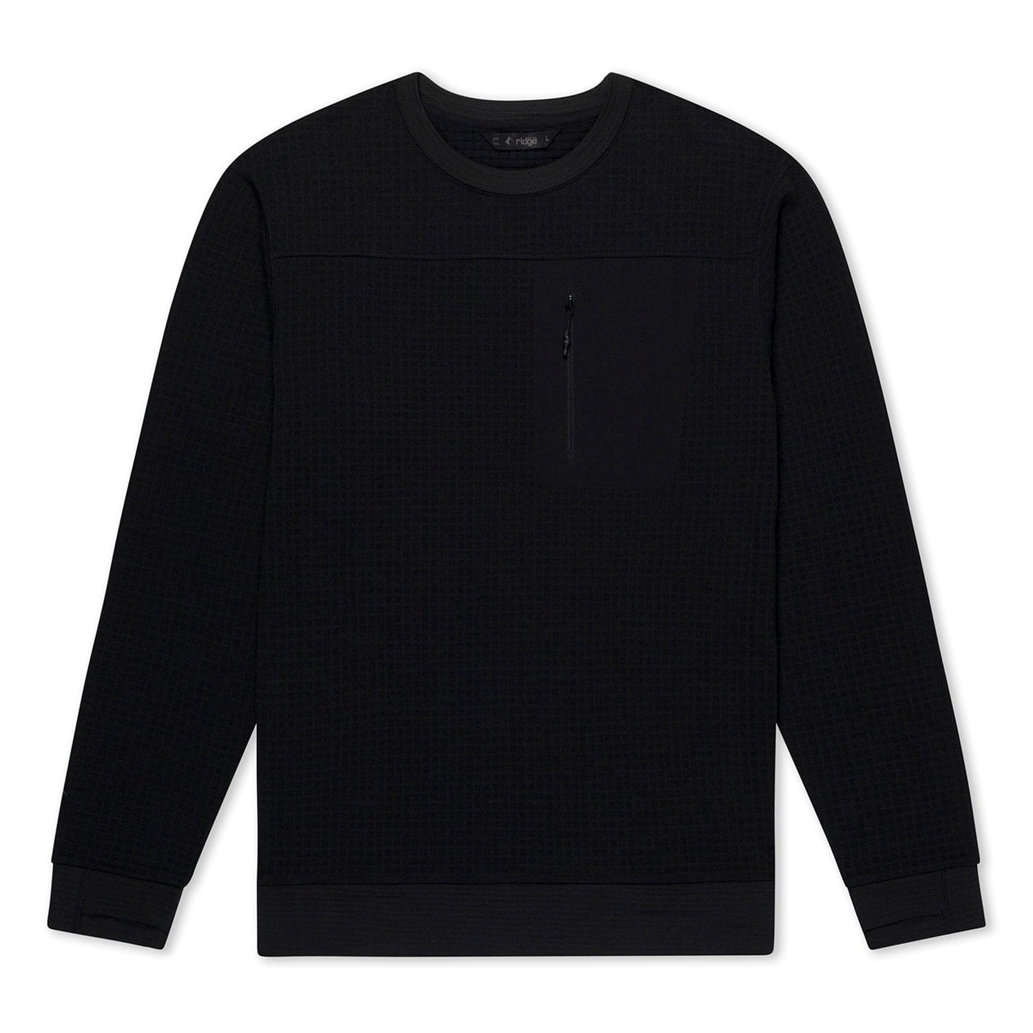 Men's Cloudripper Crew Neck Grid Fleece Pullover | Ridge Merino