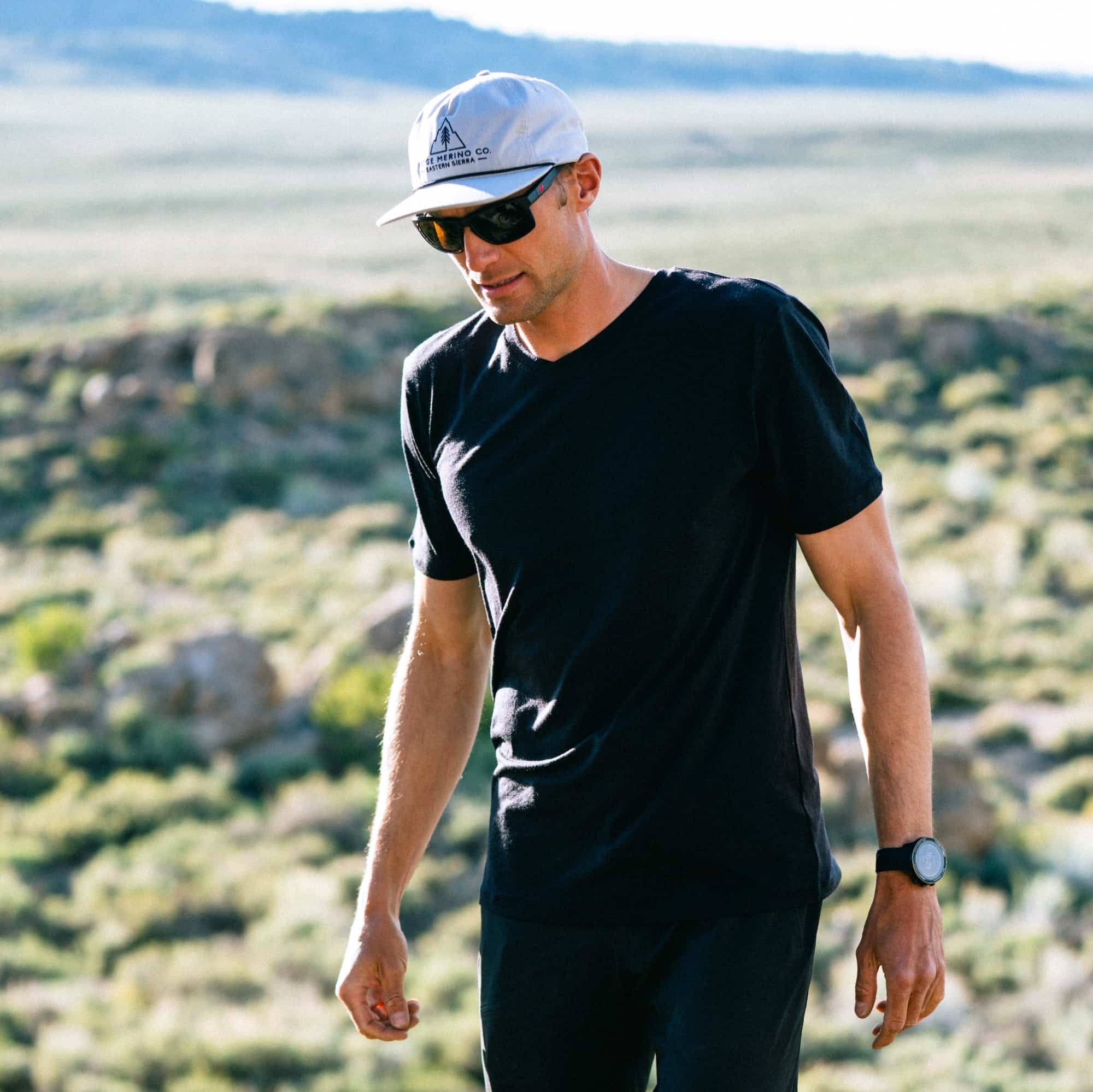 a man wearing an Eastside Ripstop Snapback Hat
