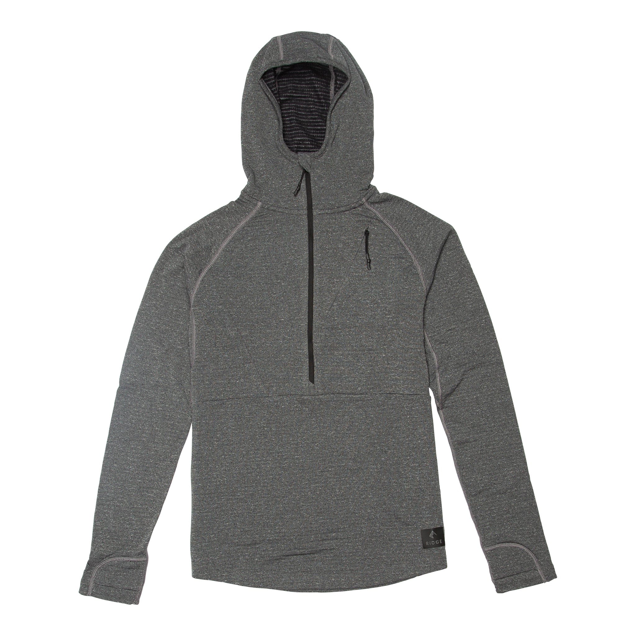 Women's Merino Half Zip Hoodie - Green