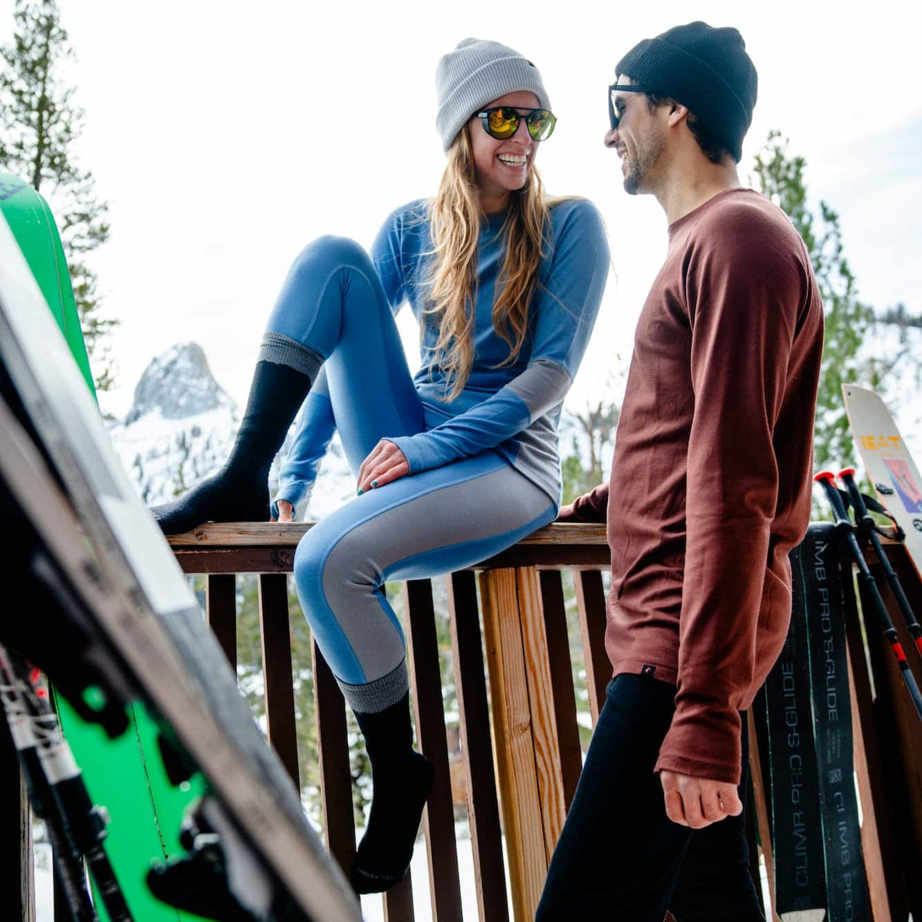 Women's Inversion Colorblock Merino Wool Base Layer Leggings