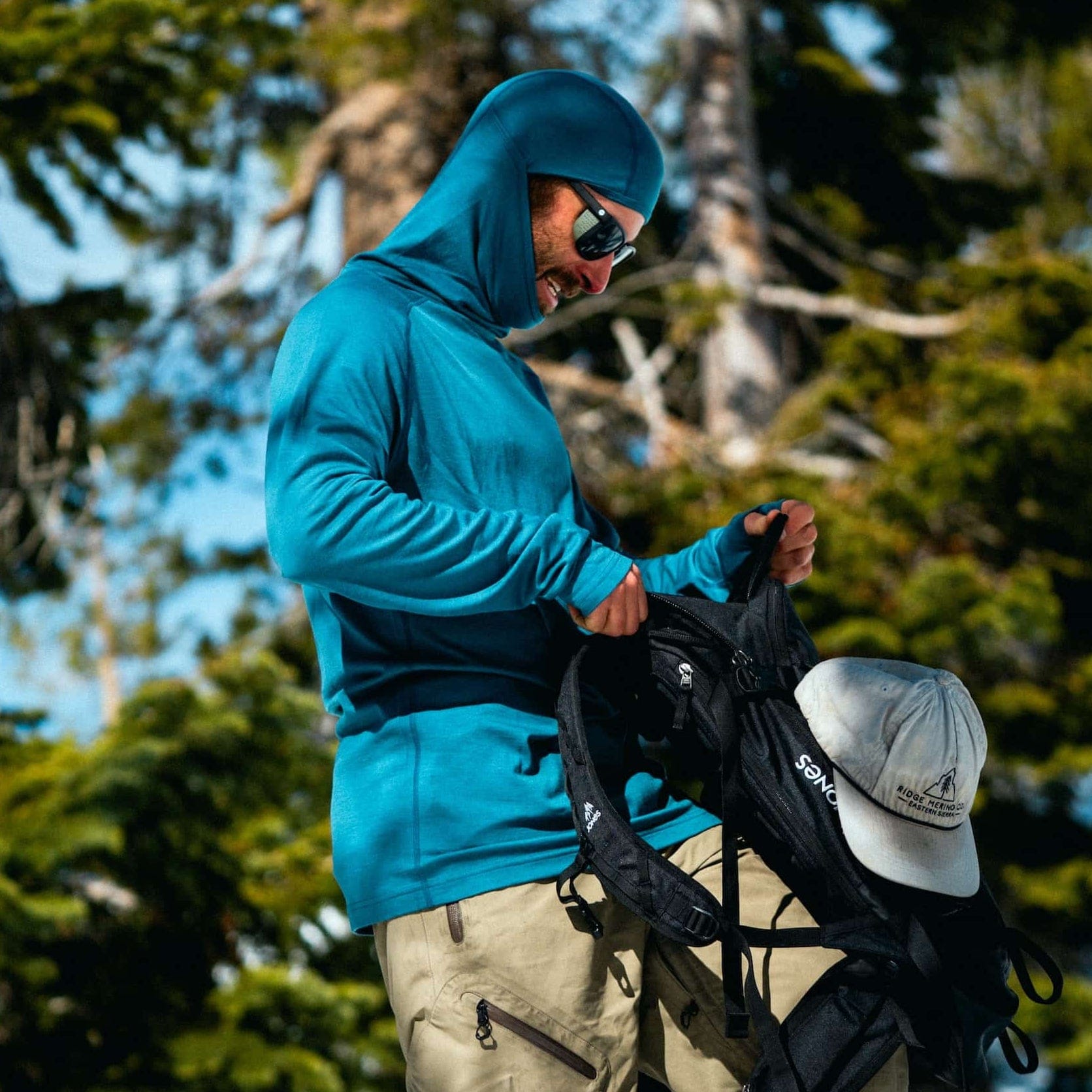 Men's Aspect Midweight Merino Wool Base Layer Balaclava Hood