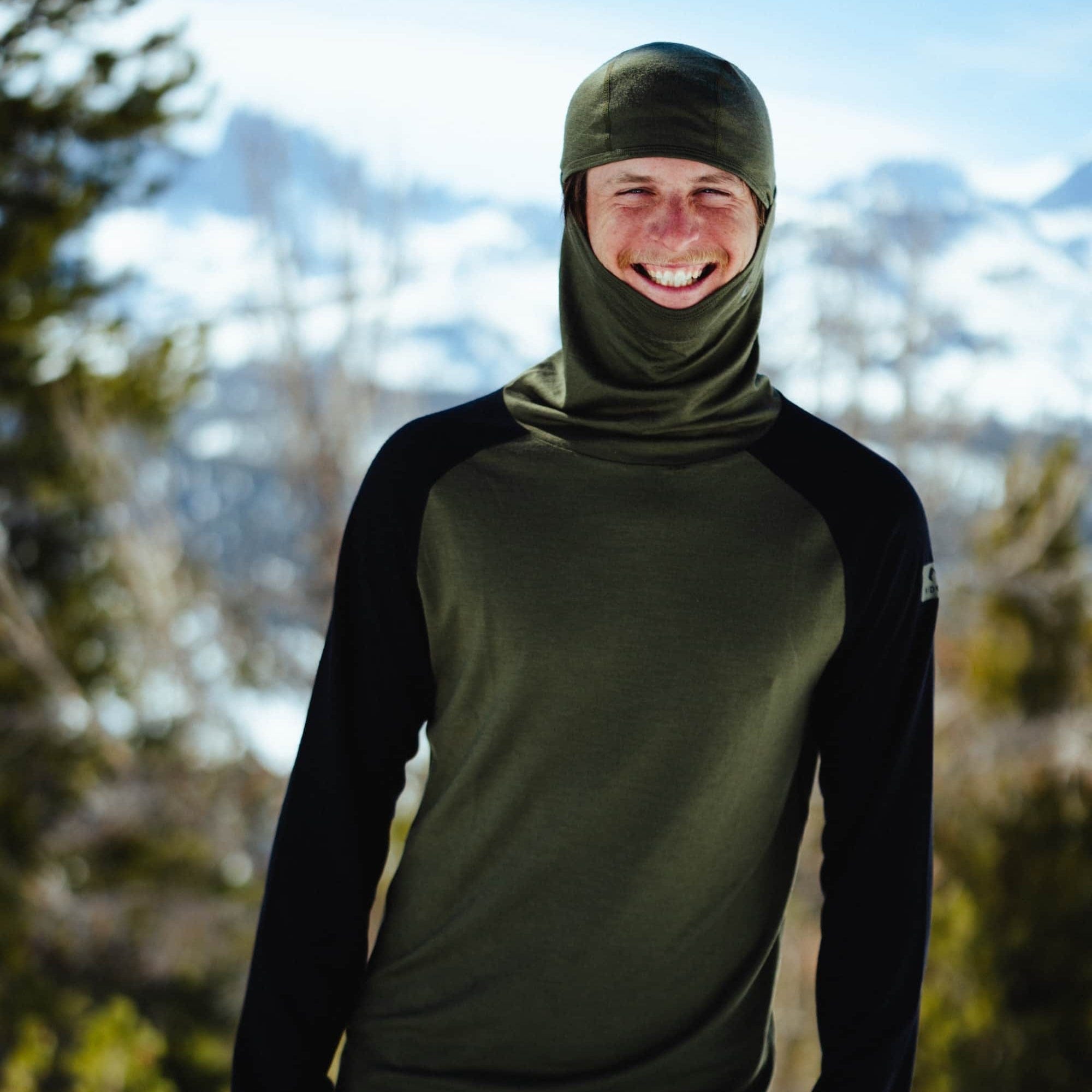 Men's Aspect Midweight Merino Wool Base Layer Balaclava Hood