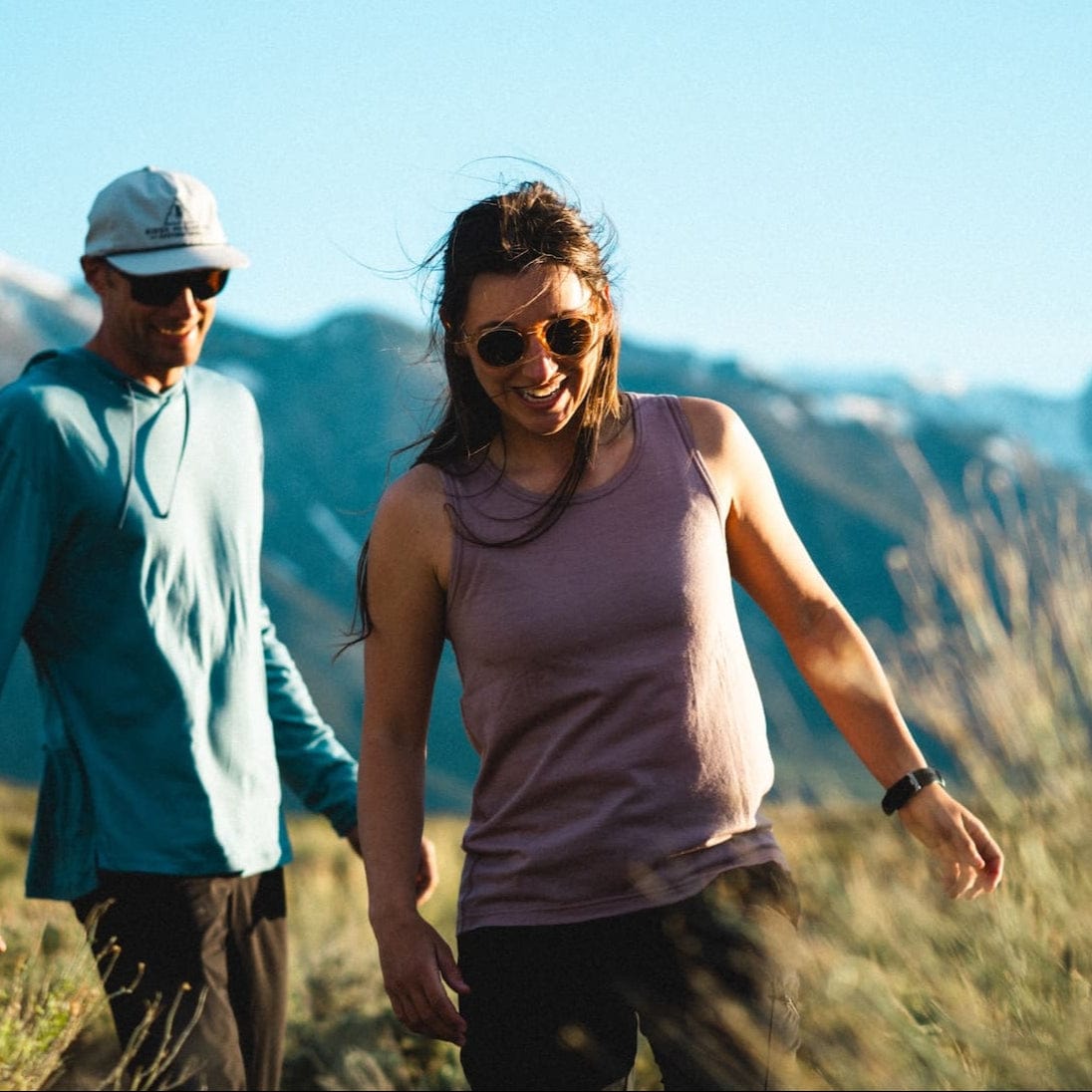 a woman wearing a Woodrose Wander Tank