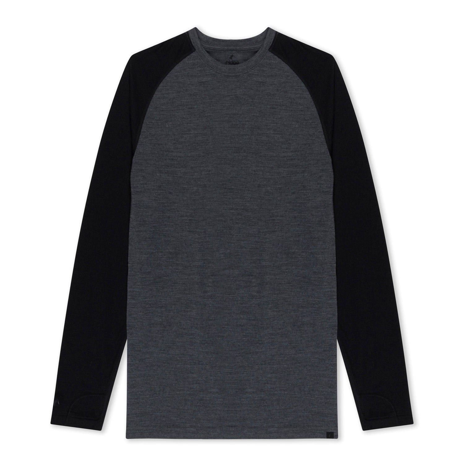 Men's Aspect Base Layer Long Sleeve Shirt in Charcoal Heather Black