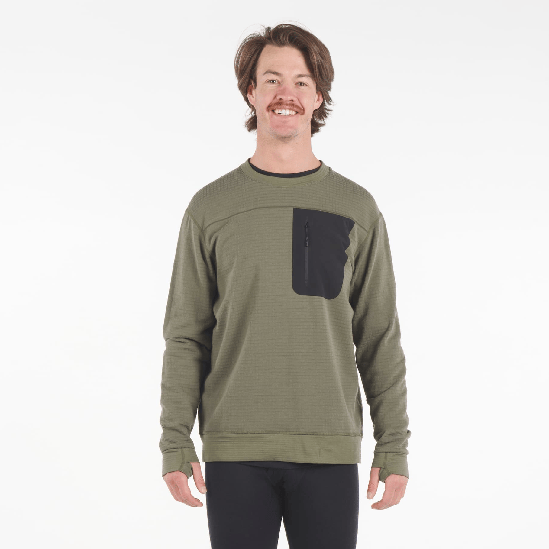 Men's Cloudripper Merino Grid Fleece Crew Pullover