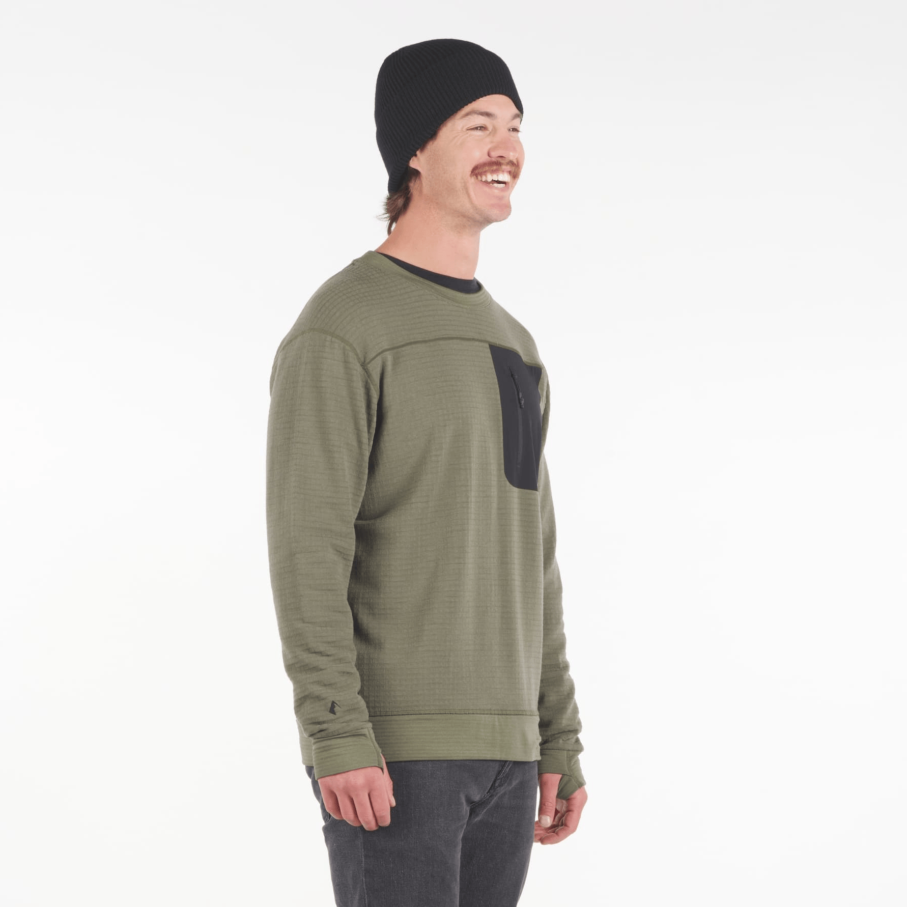 Men's Cloudripper Merino Grid Fleece Crew Pullover