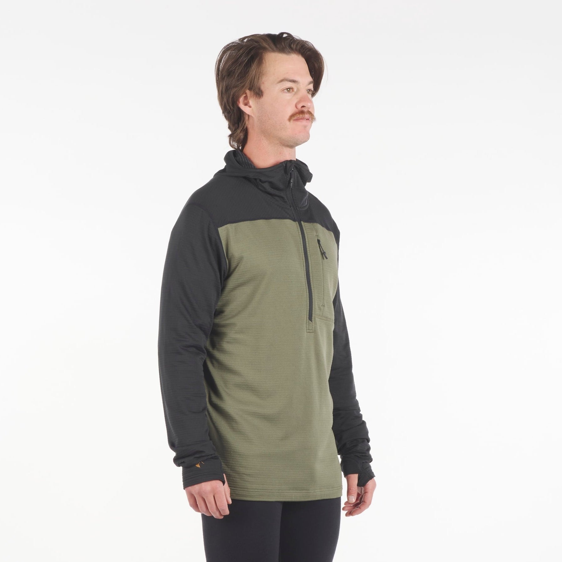 black Convict Canyon Hoodie from the side