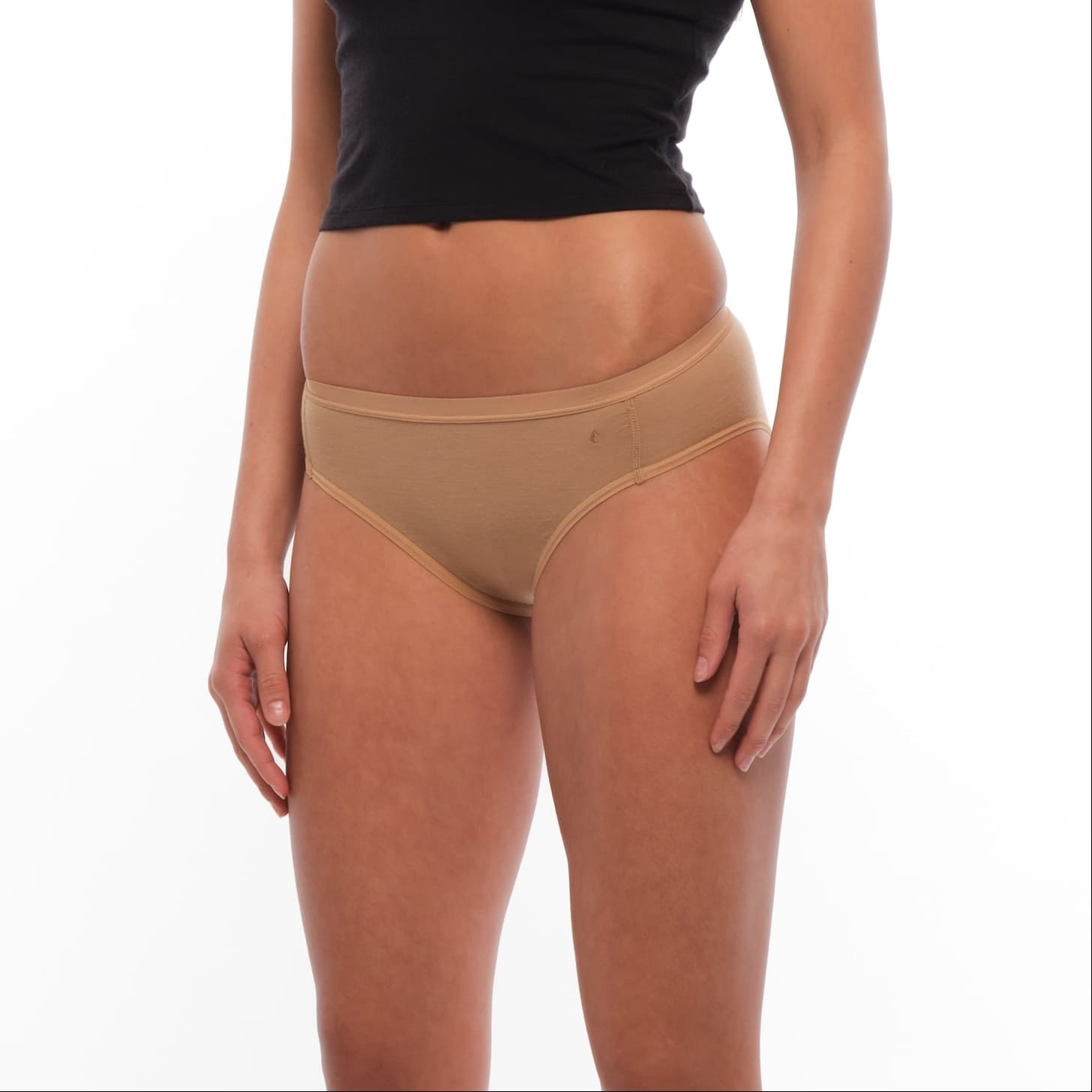 woman wearing Dune Merino Hipster Briefs with a bralette