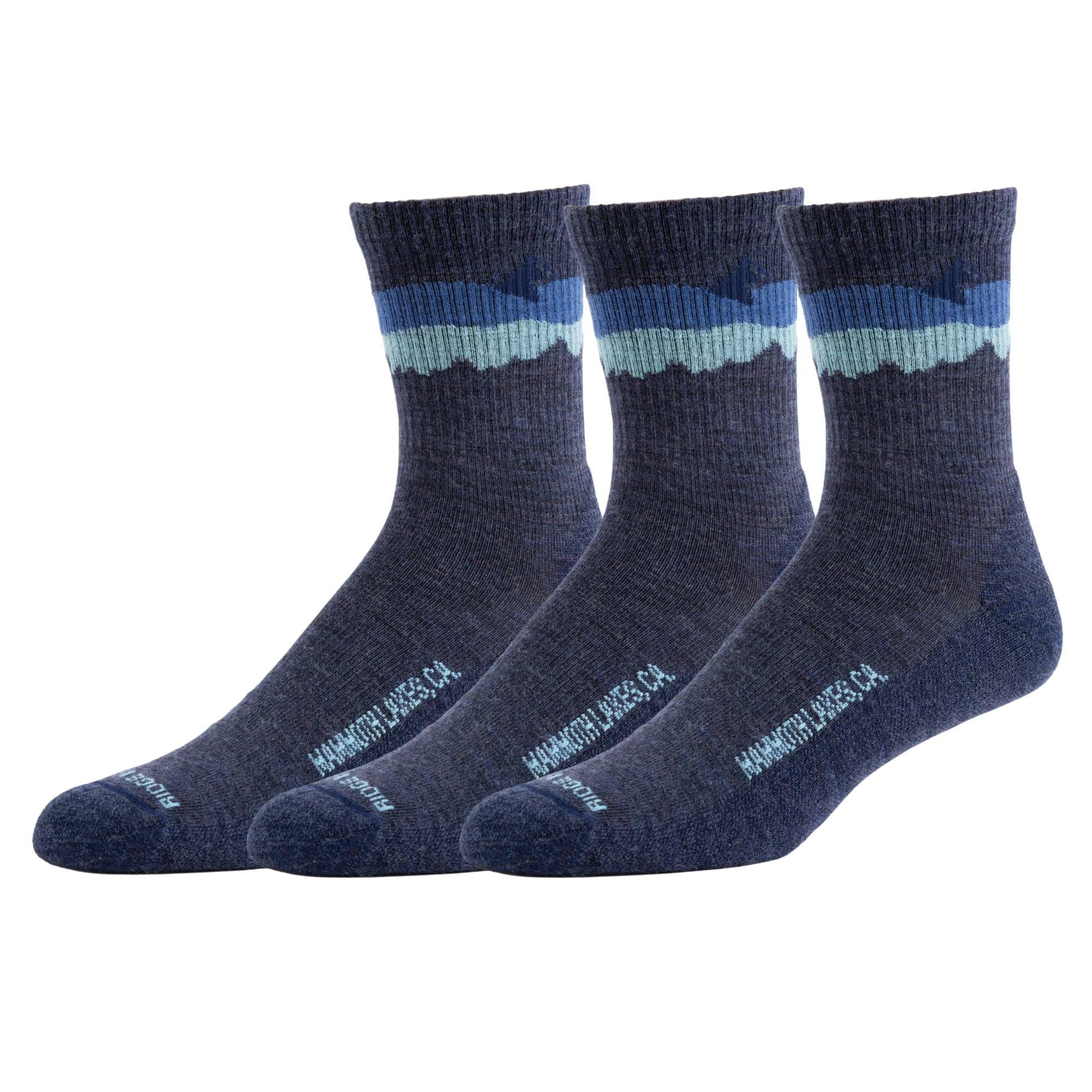 Minaret Lightweight Merino Wool Hiking Crew Socks - 3-Pack