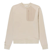 a Sand colored Cloudripper Grid Fleece Crew Pullover