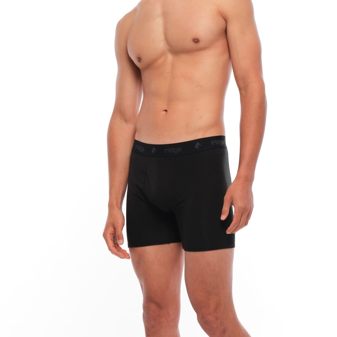 man wearing Black Ridge Merino Boxer Briefs