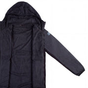 the dark gray interior of the Alpha Jacket in Black