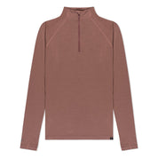 Women's Quarter Zip Merino Base Layer Top in Nutmeg
