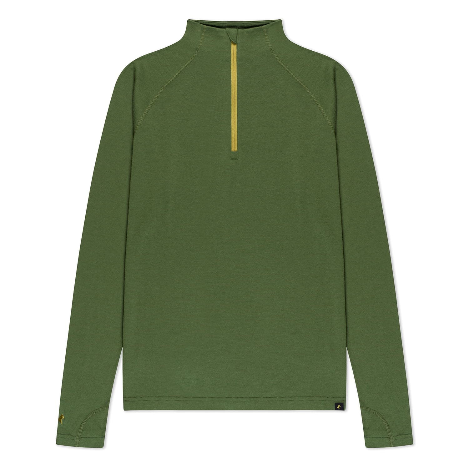 Women's Quarter Zip Merino Base Layer Top in Fern