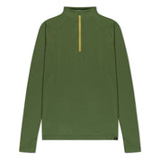 Women's Quarter Zip Merino Base Layer Top in Fern