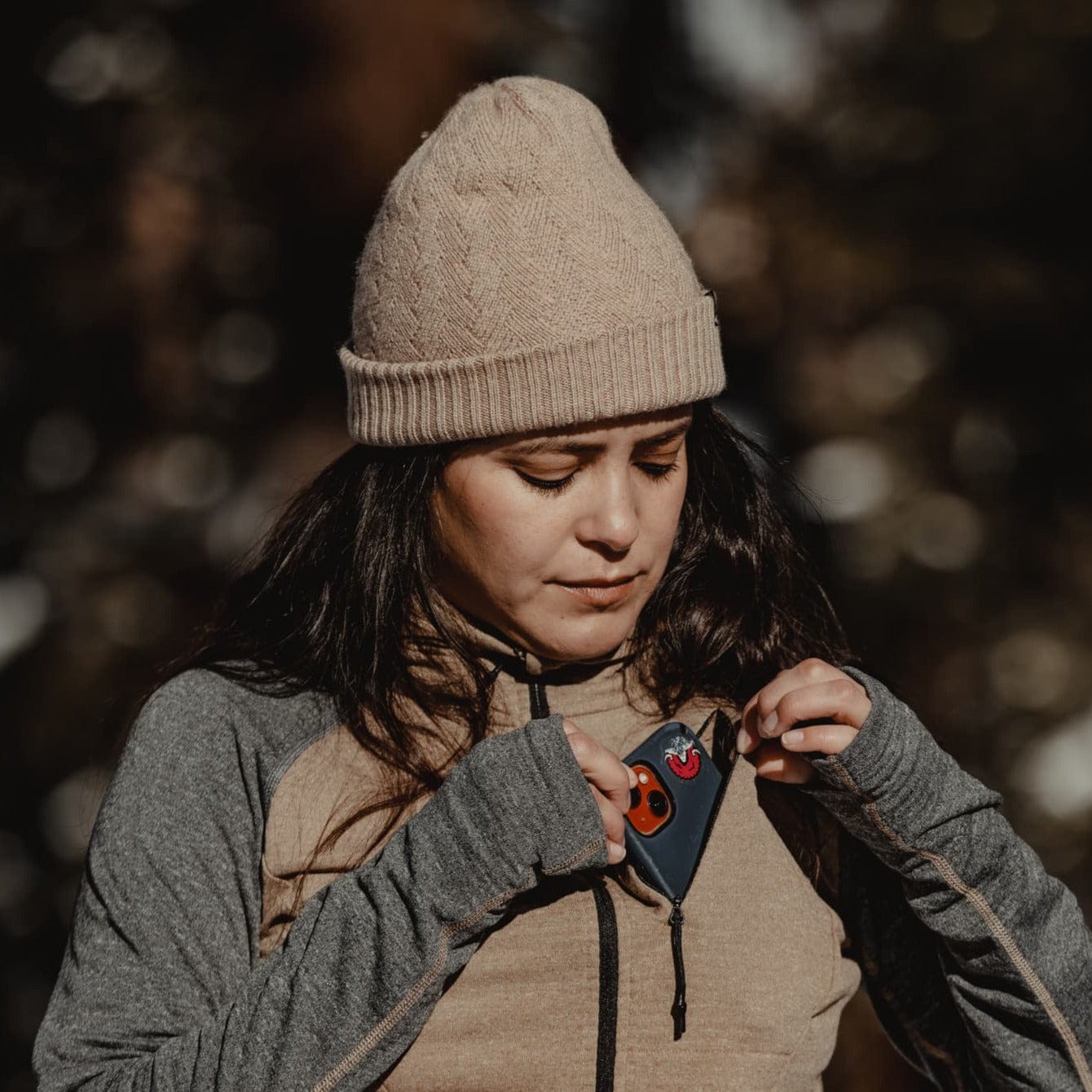 Alpine Chevron Merino Wool Beanie