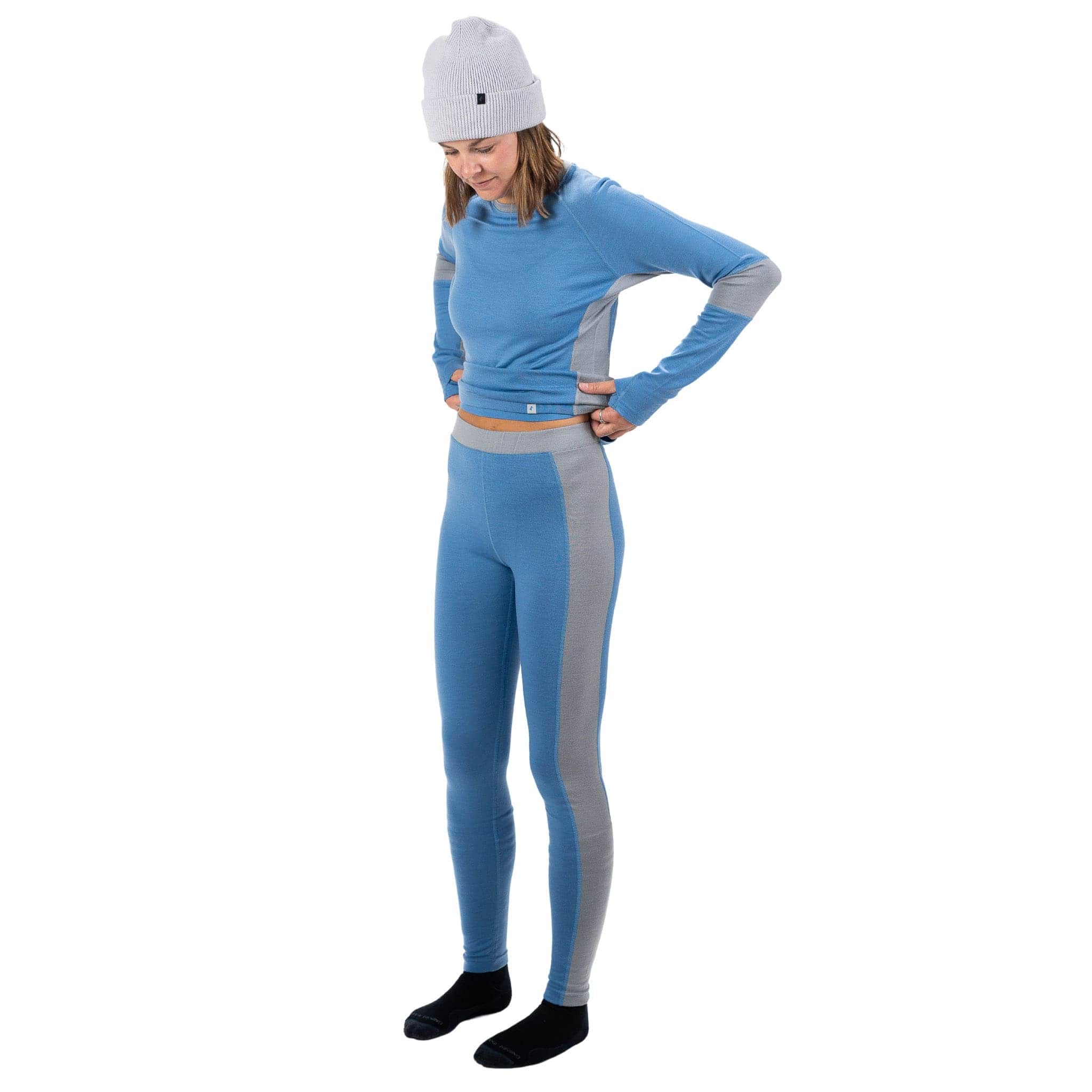 Women's Heavyweight Merino Wool Colorblock Base Layer Shirt | Ridge Merino