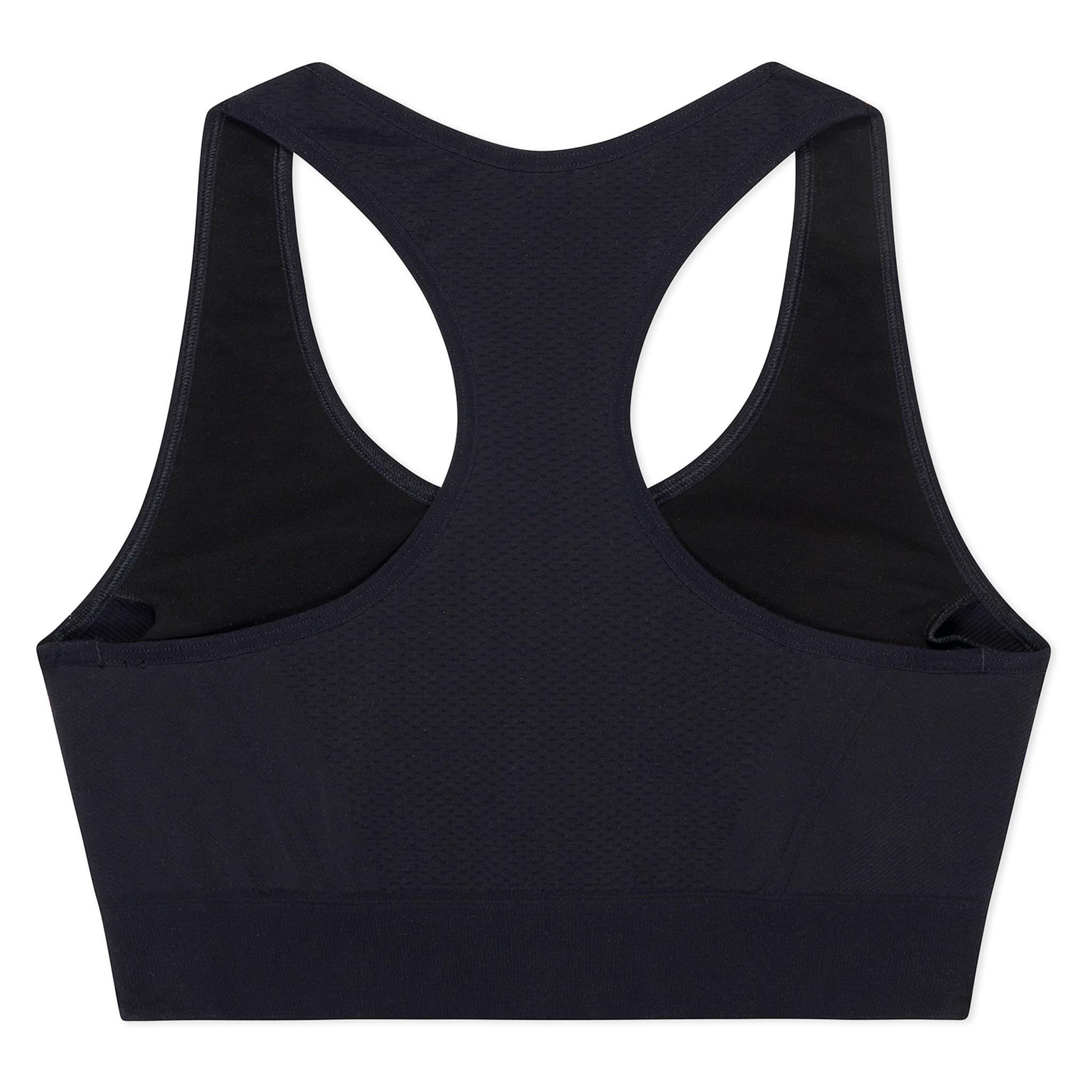 Ridge Merino Send-It Sports Bra in Black from the back