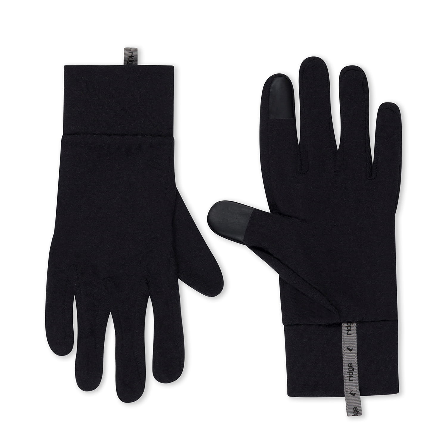 Merino Wool Glove Liners showing front and back on a white background