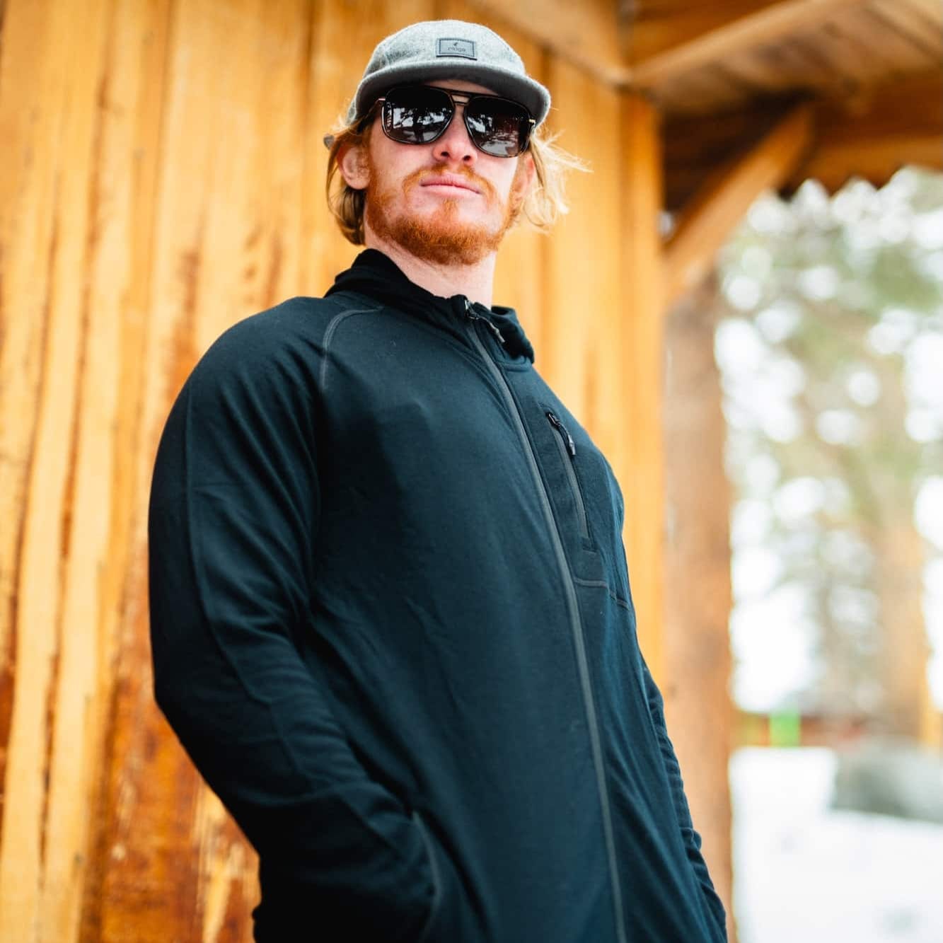 a man wearing a Hyde Hoodie