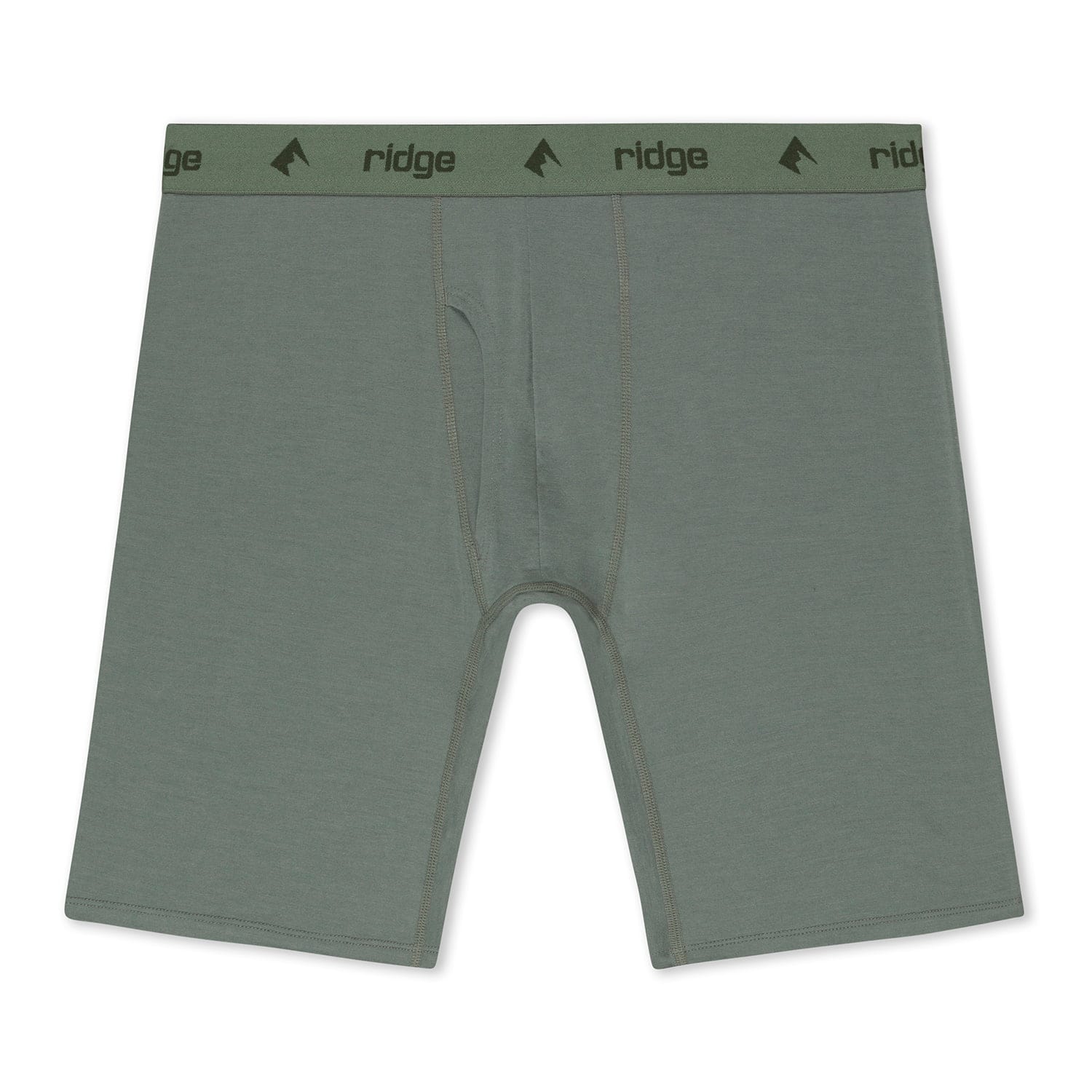 Merino Wool Long Boxer Briefs in Agave Green