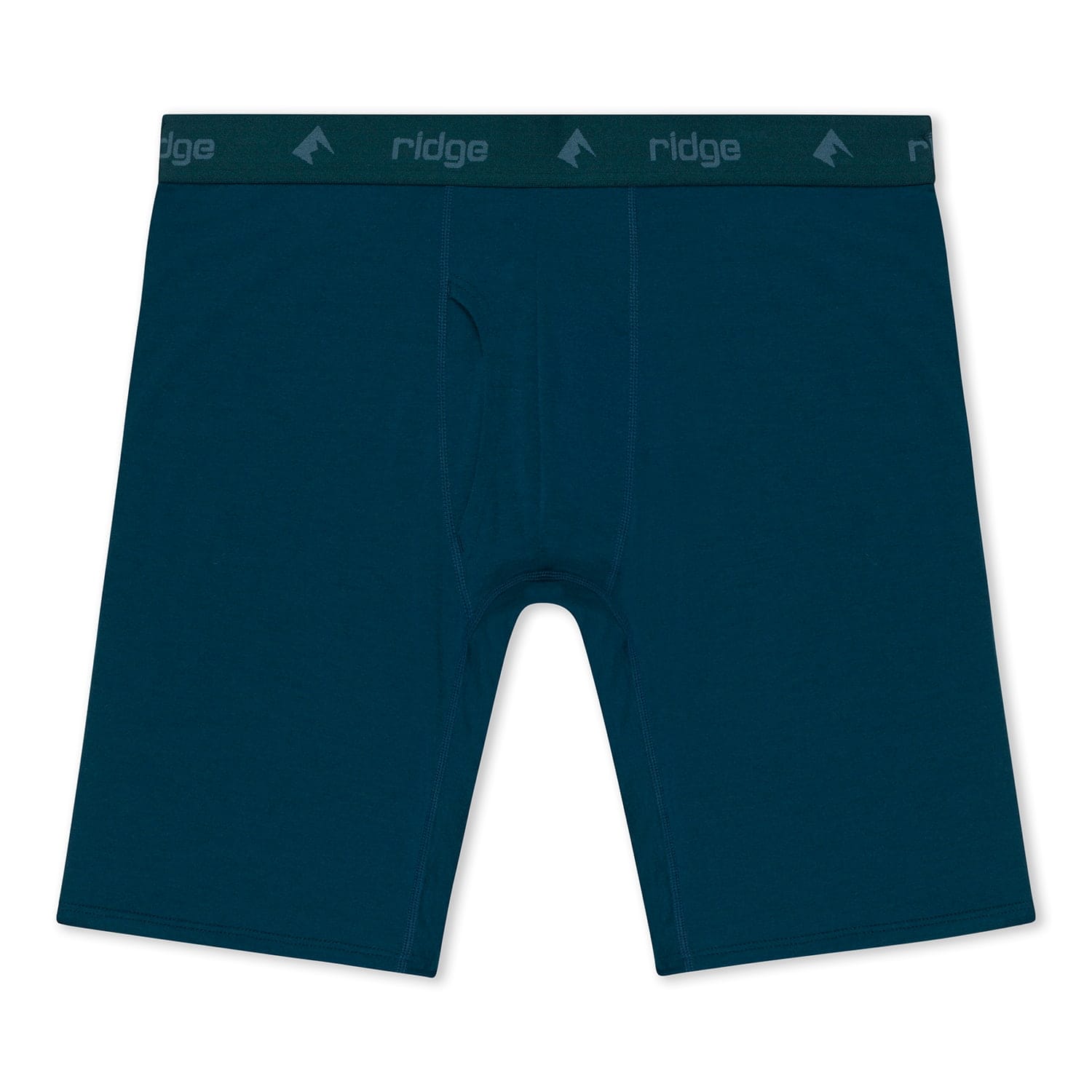 Merino Wool Long Boxer Briefs in Deep Current