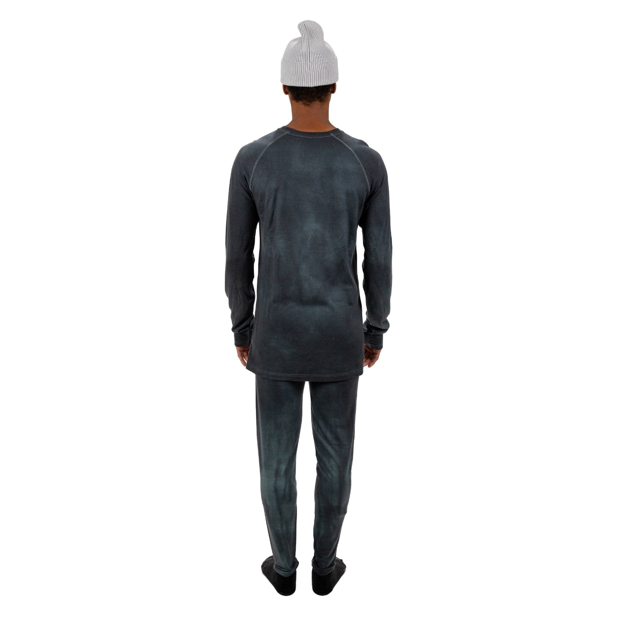 Men's Aspect Merino Wool Base Layer Long Sleeve on a studio model with Aspect Bottoms