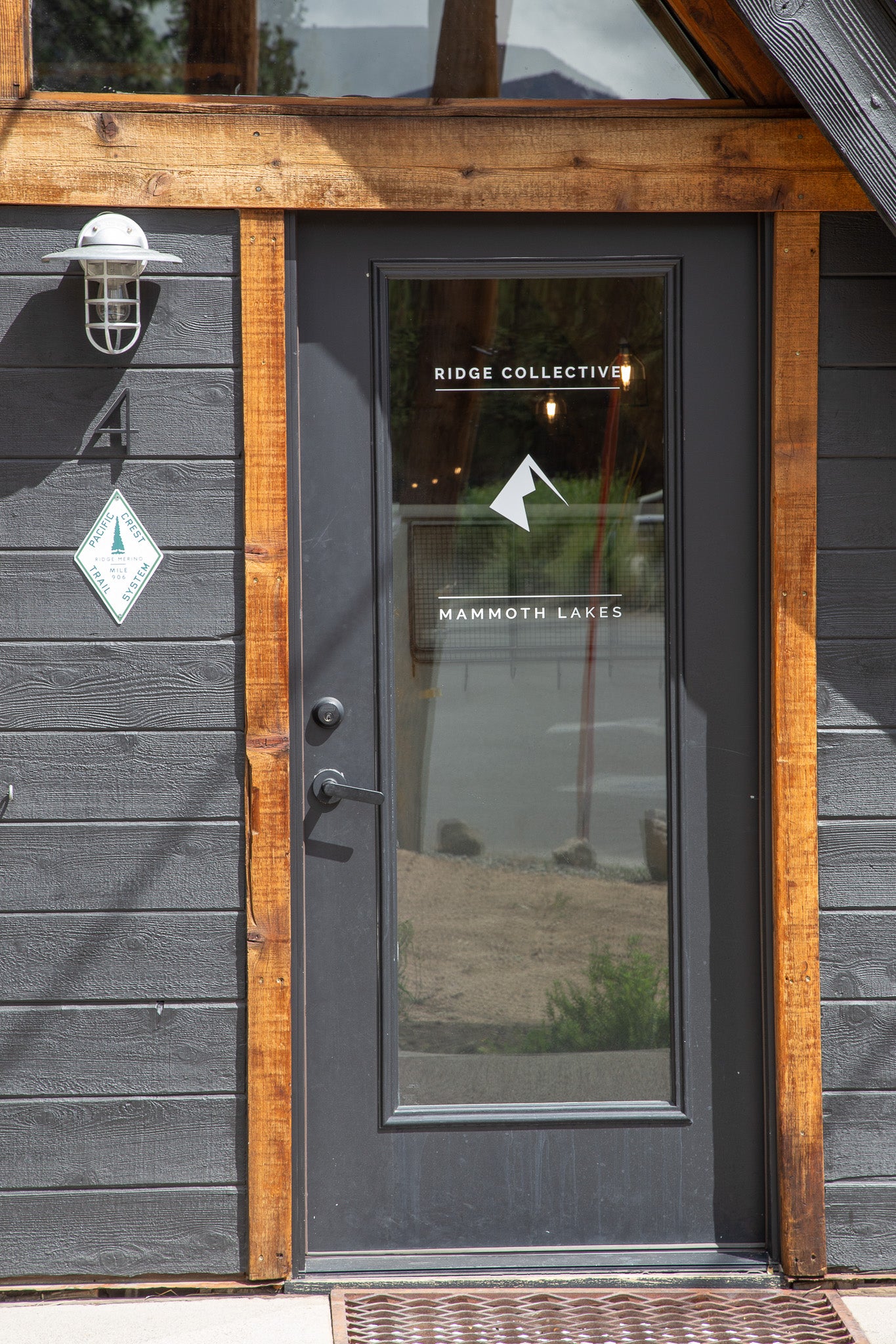 the entrance door at Ridge Collective