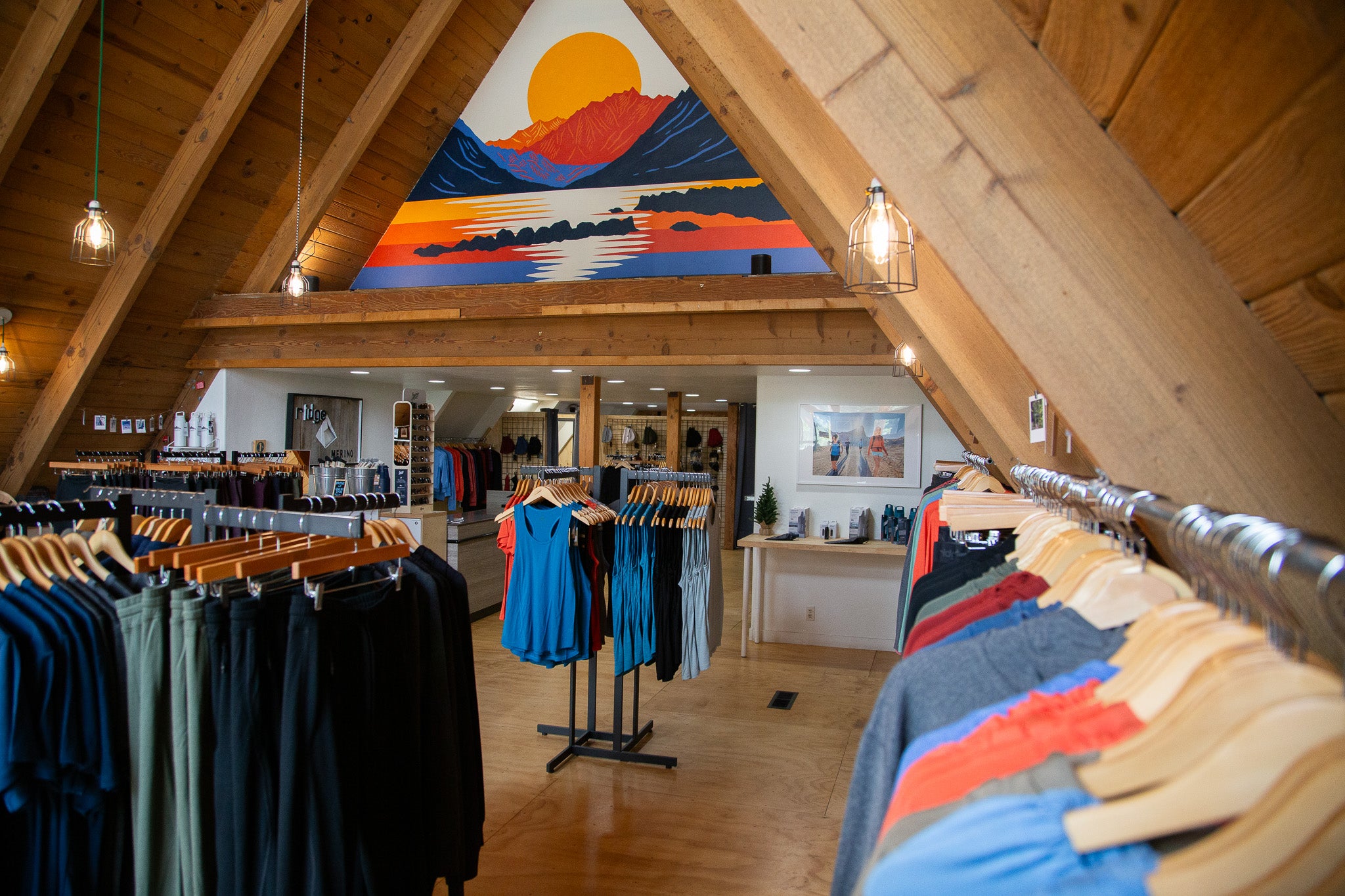 The inside of the Ridge Collective storefront in Mammoth Lakes
