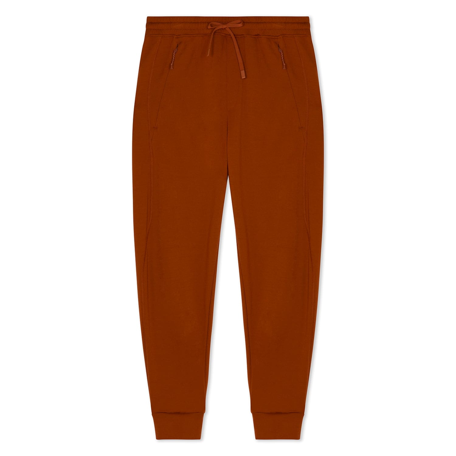 men's Hyde 100% Merino sweatpants in Cinnamon (orange)