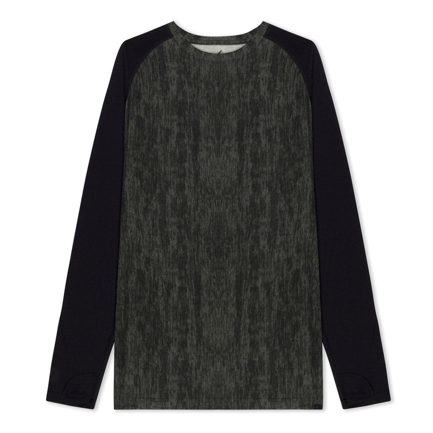 Men's Aspect Midweight Base Layer Long Sleeve Shirt in Bark Camo/Black