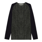 Men's Aspect Midweight Base Layer Long Sleeve Shirt in Bark Camo/Black