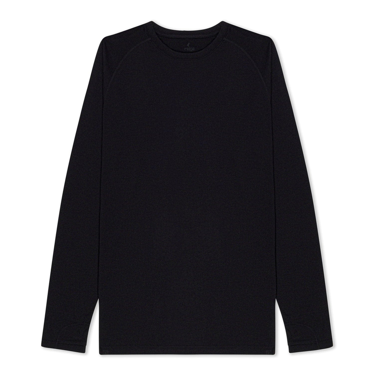 Men's Aspect Midweight Merino Wool Base Layer Long Sleeve Shirt in Black