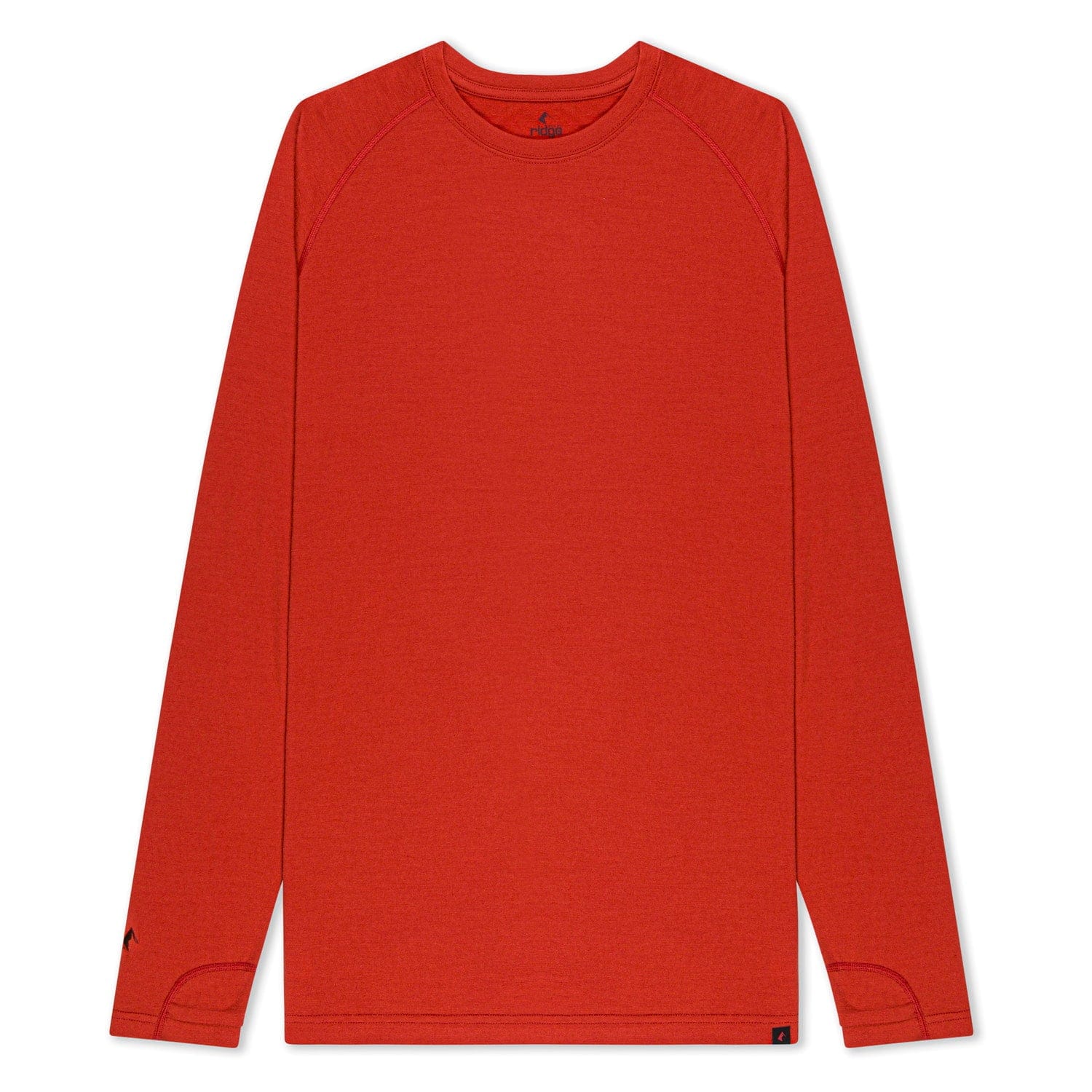 Men's Aspect Merino Wool Base Layer Long Sleeve Shirt in Terra Cotta
