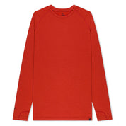 Men's Aspect Merino Wool Base Layer Long Sleeve Shirt in Terra Cotta