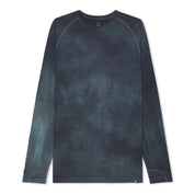 Men's Aspect Midweight Merino Wool Base Layer Long Sleeve Shirt in Cement Spray Dye