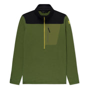 a green and black Cloudripper Grid Fleece Half Zip Pullover