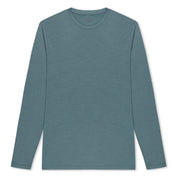 Teal long-sleeve shirt on a white background