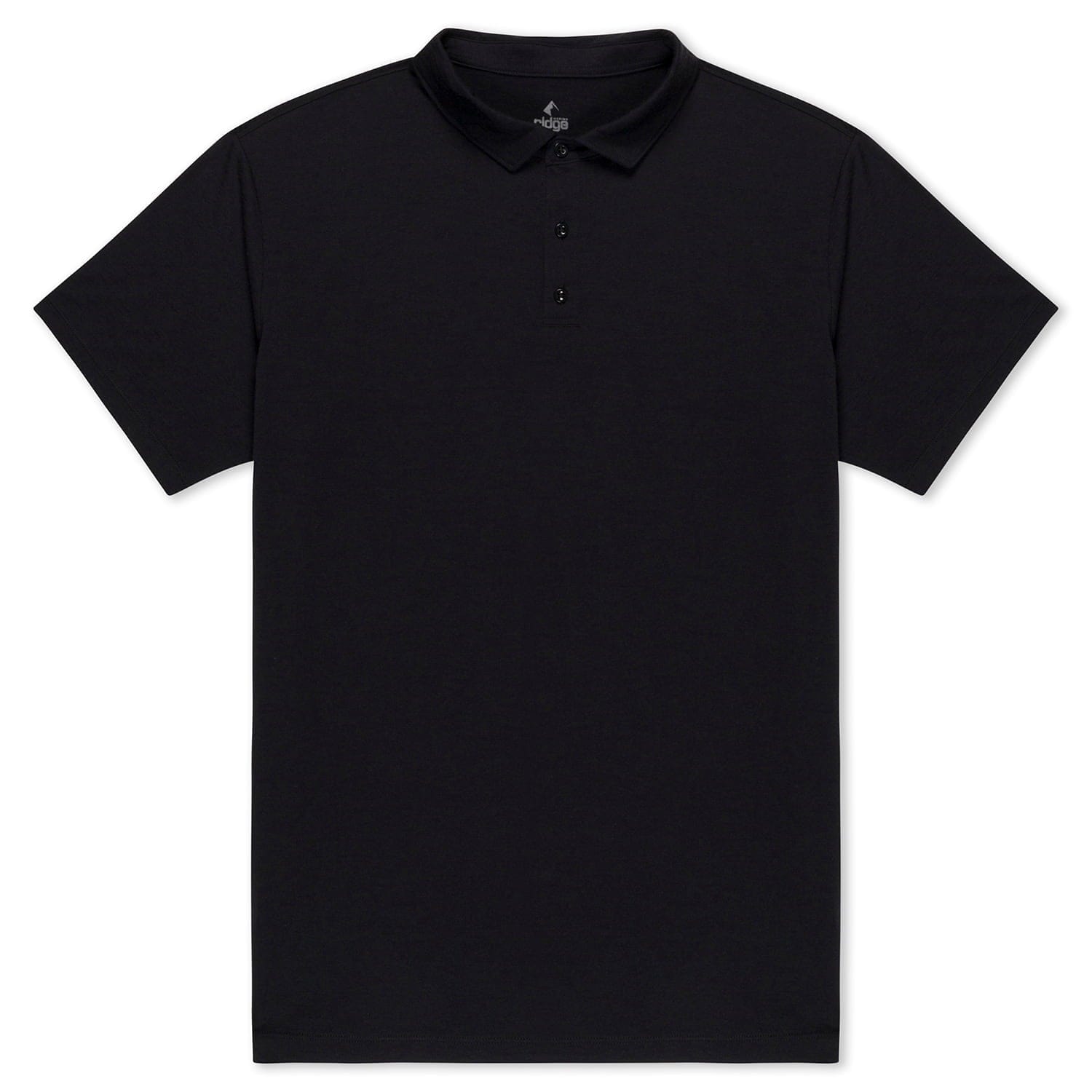 Men's Polo Merino Shirt in Black