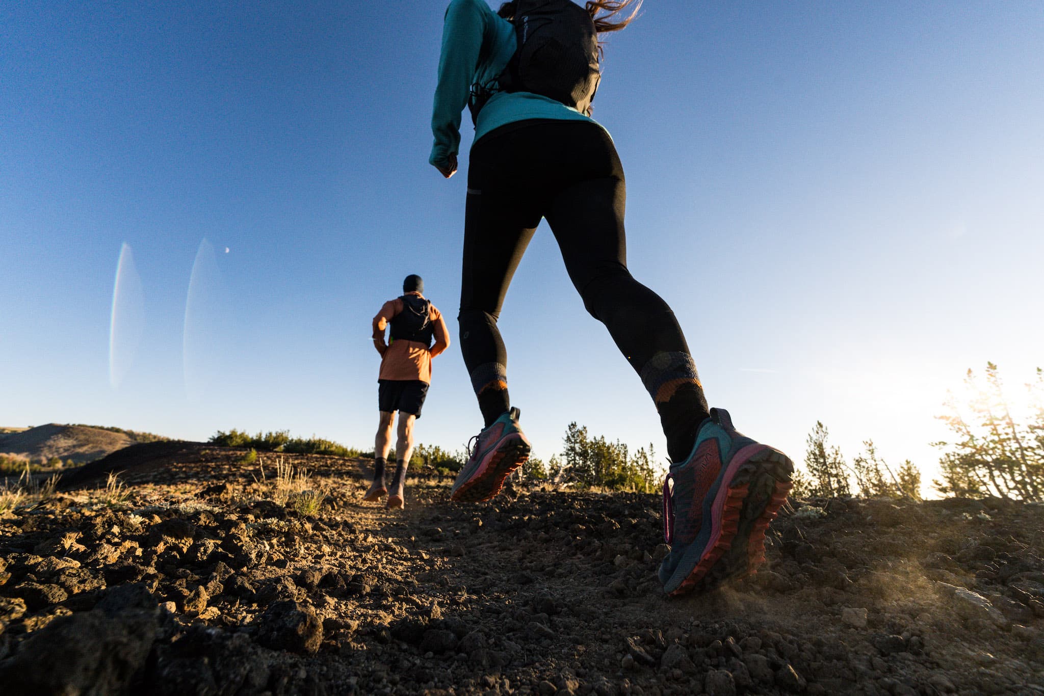runners wearing Minaret Merino Socks