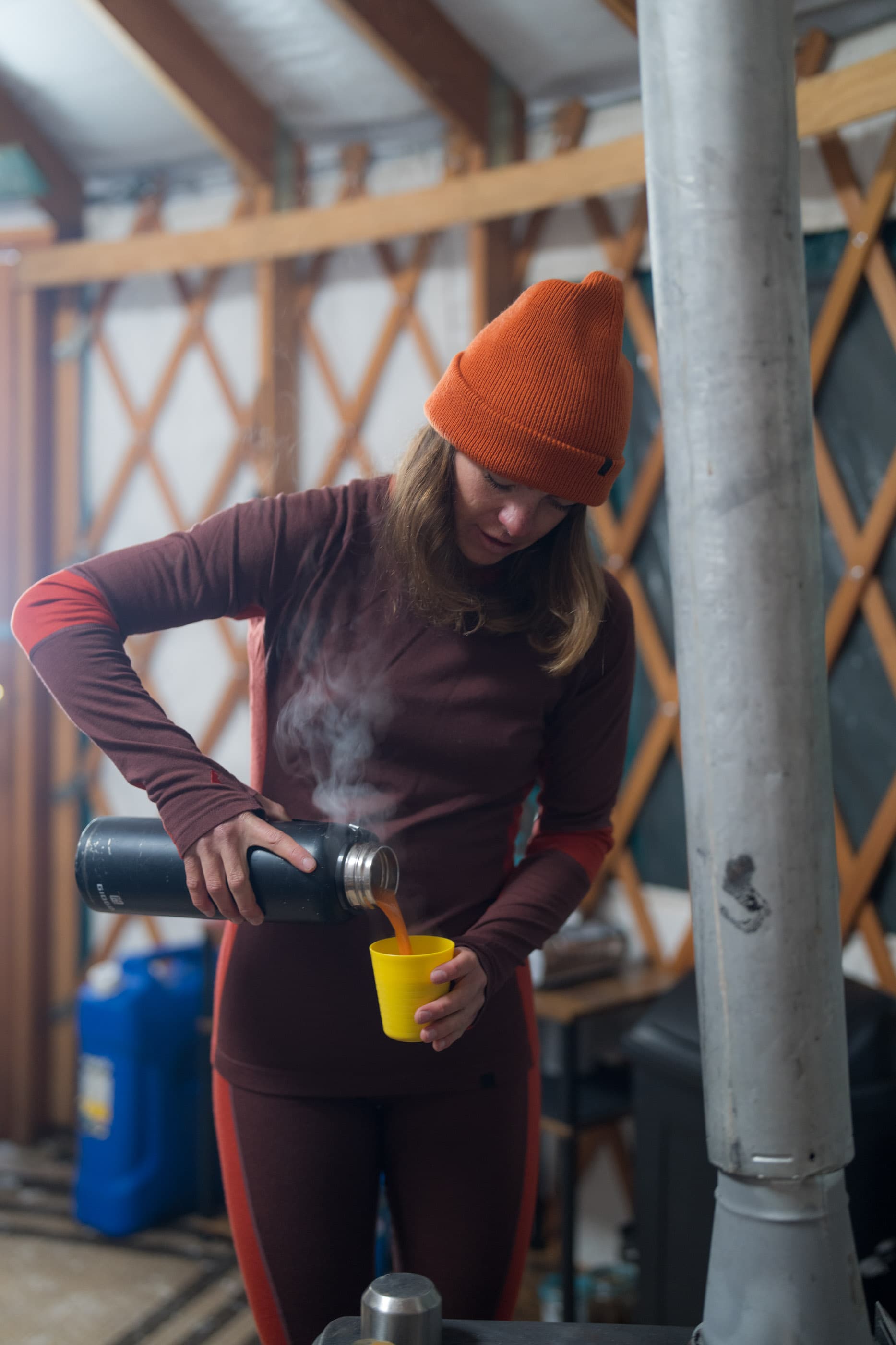 Molly Armanino wearing Colorblock Inversion Base Layers