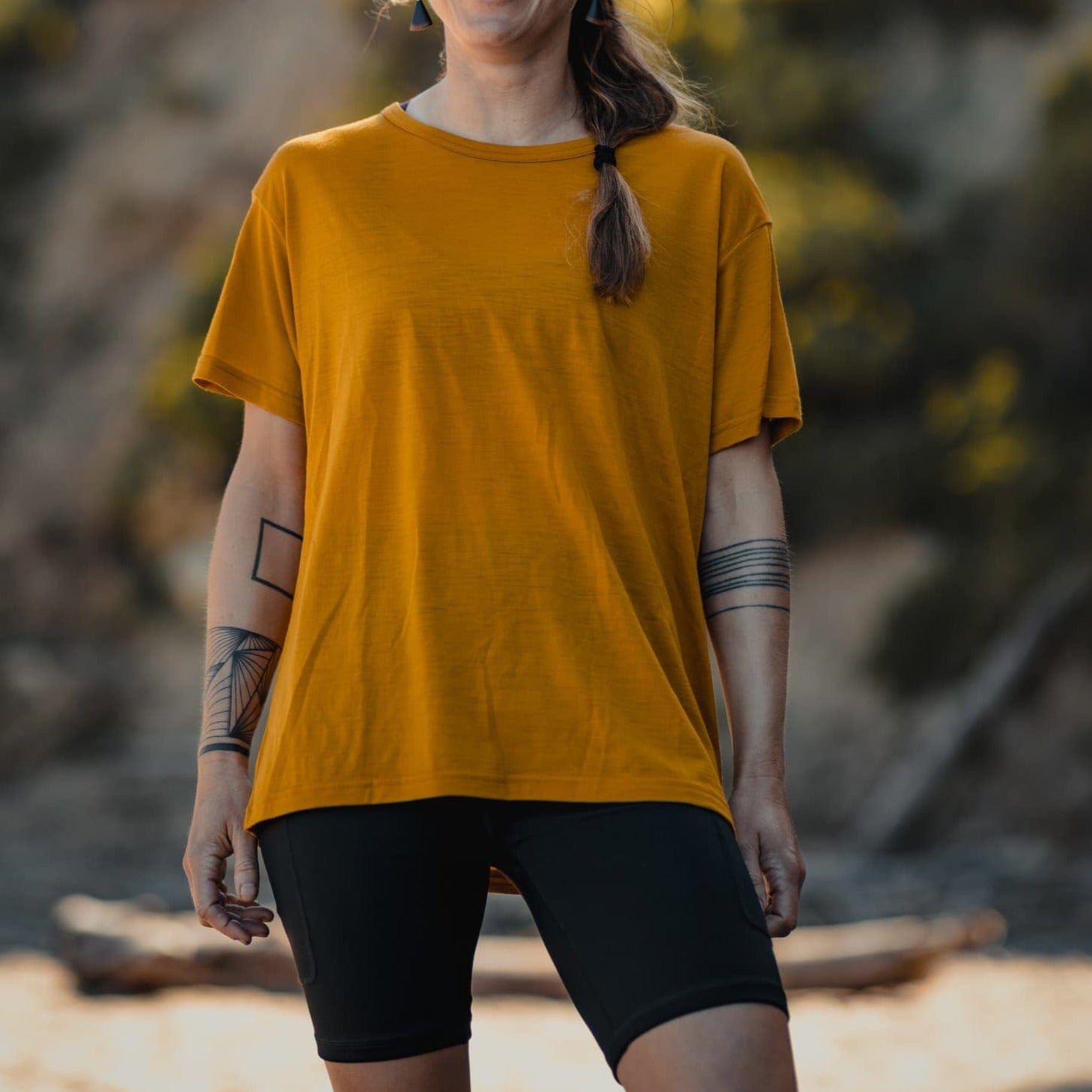 CLEARANCE Women's Natural Merino Tencel Relaxed Tee
